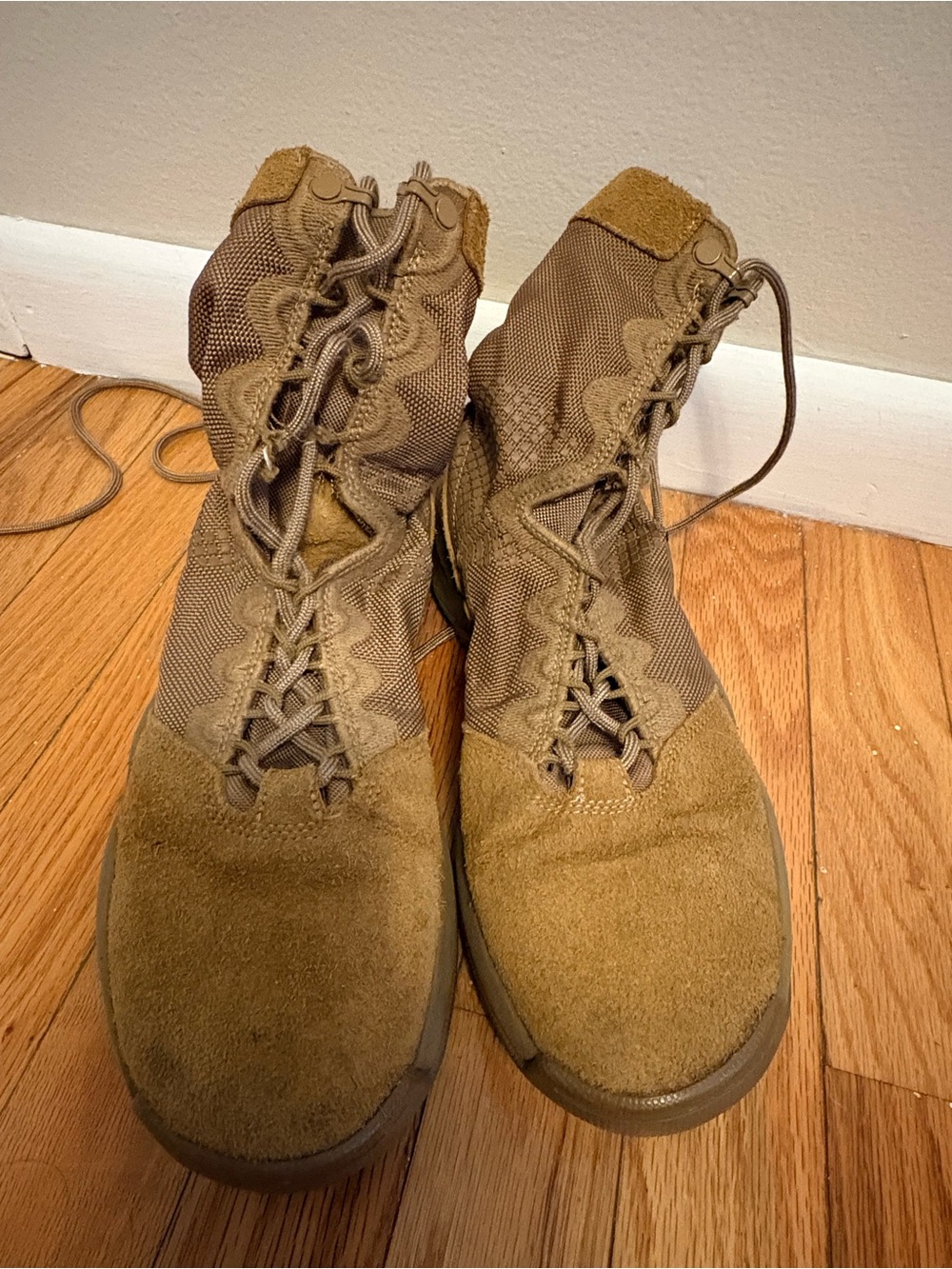 Nike Women's Lace-Up Combat Boots in Tan